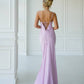 Lavender dress-combination with an open back 