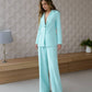 Suit with wide pants and belt included