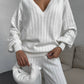 Milk knitted suit