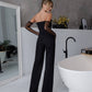 Black corset jumpsuit