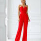 Red corset jumpsuit