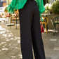 Black wide trousers