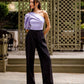 Black wide trousers