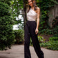 Black wide trousers