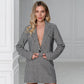 Suit crop jacket and mini skirt