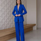 Blue suit with wide pants and belt included