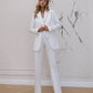 Milk three-piece suit with vest and straight pants