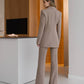 A classic suit with flared pants