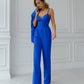 Blue three-piece suit with a top