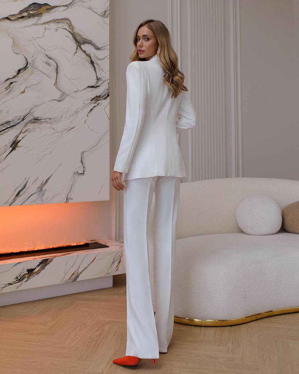 Milk suit jacket and flared pants