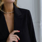 Black suit crop jacket and skirt-shorts