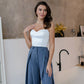 Gray palazzo pants