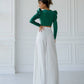 Milk wide trousers with slits