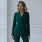 Green suit double-breasted jacket and trousers