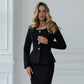 Black tweed suit